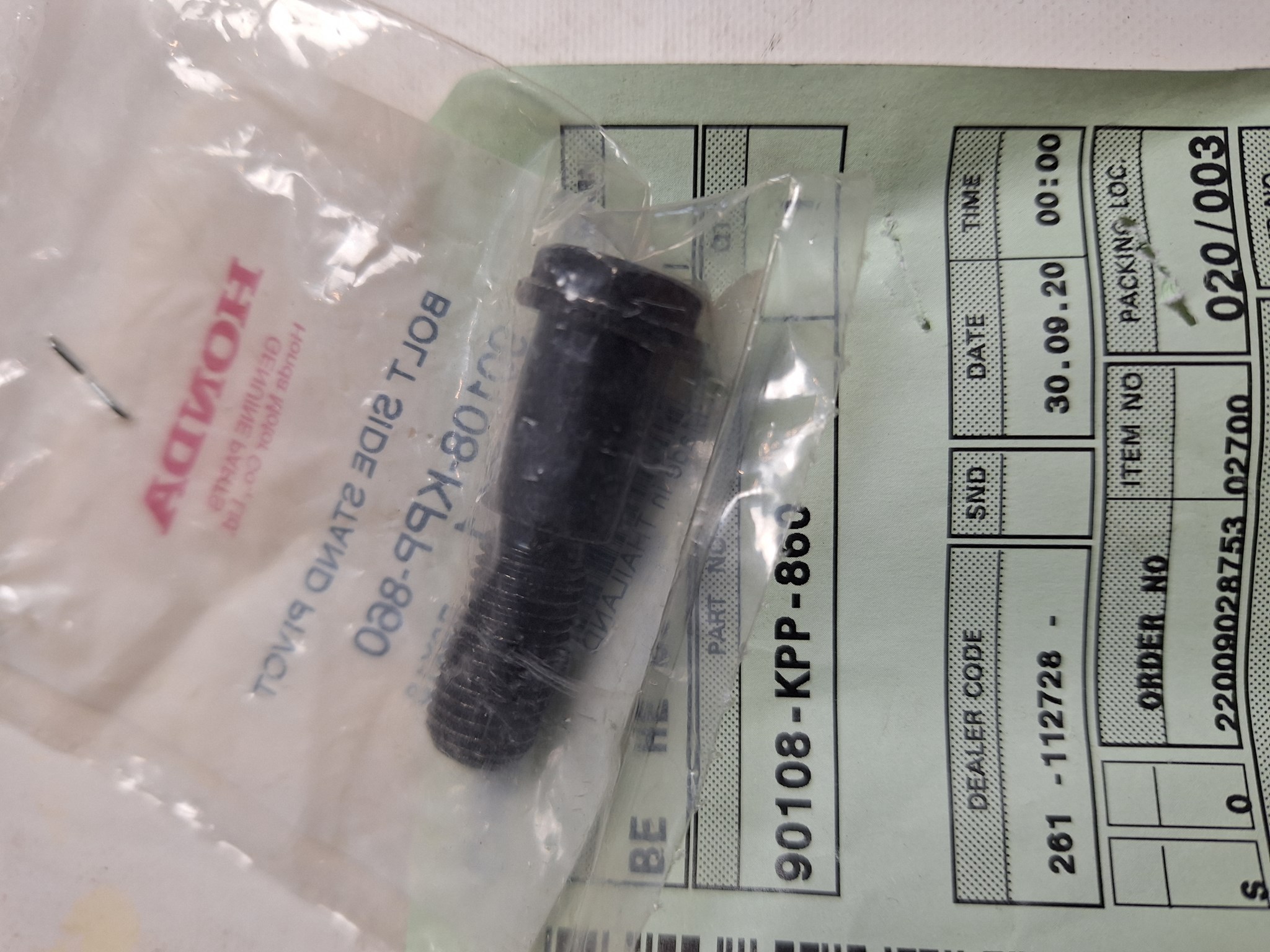 Picture of BOLT,SIDE STAND P  90108-KPP-860  